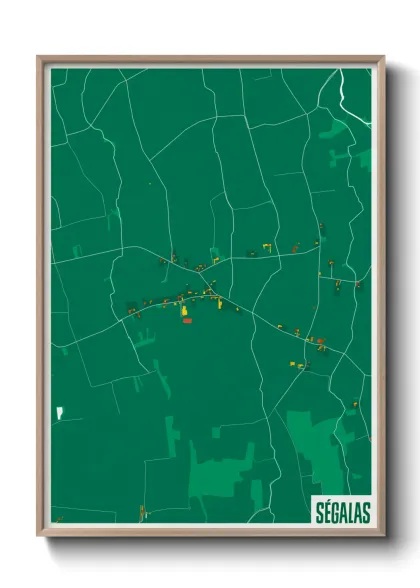 Une affiche de carte sur Ségalas