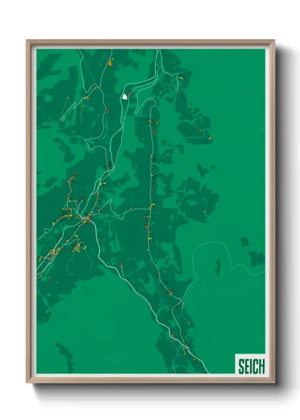 Une affiche de carte sur Seich