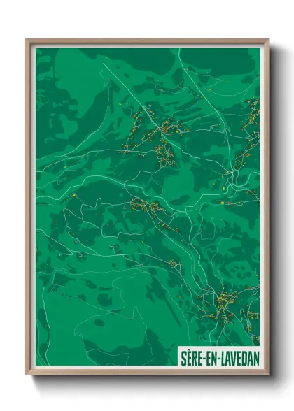 Une affiche de carte sur Sère-en-Lavedan