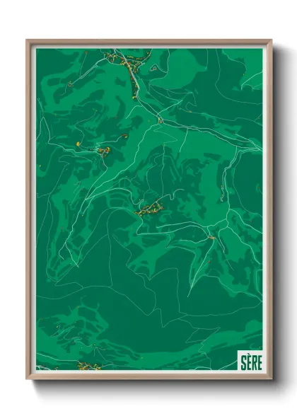 Une affiche de carte sur Sère