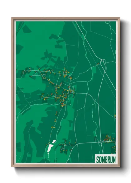 Une affiche de carte sur Sombrun