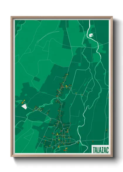 Une affiche de carte sur Talazac