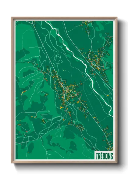Une affiche de carte sur Trébons