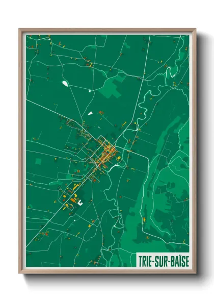 Une affiche de carte sur Trie-sur-Baïse
