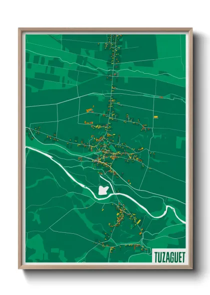 Une affiche de carte sur Tuzaguet