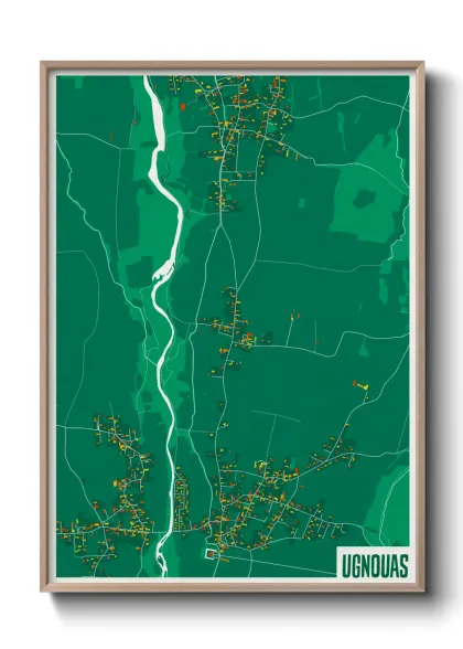 Une affiche de carte sur Ugnouas