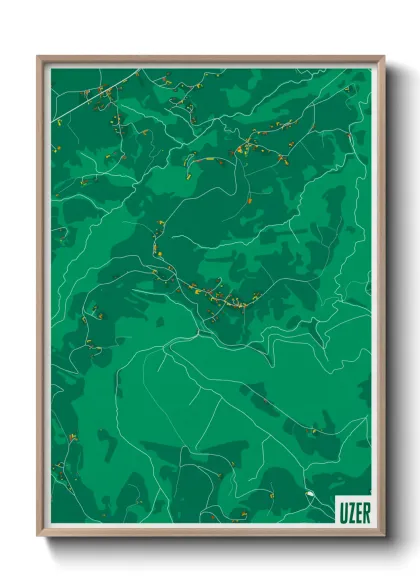 Une affiche de carte sur Uzer