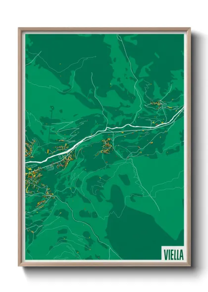 Une affiche de carte sur Viella