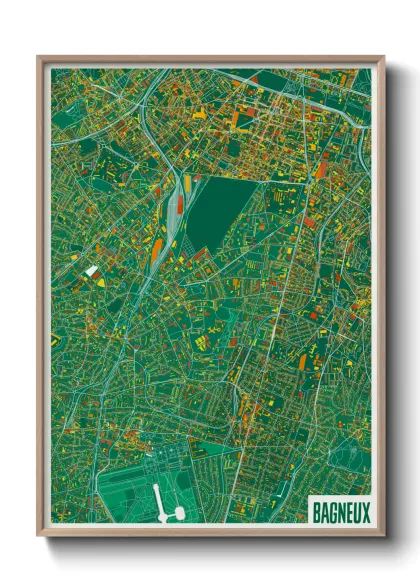 Une affiche de carte sur Bagneux