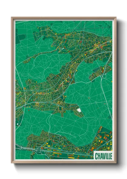 Une affiche de carte sur Chaville