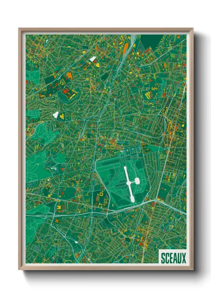 Une affiche de carte sur Sceaux