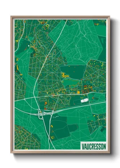 Une affiche de carte sur Vaucresson