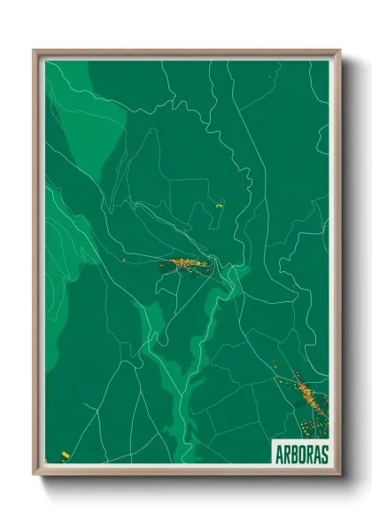 Une affiche de carte sur Arboras