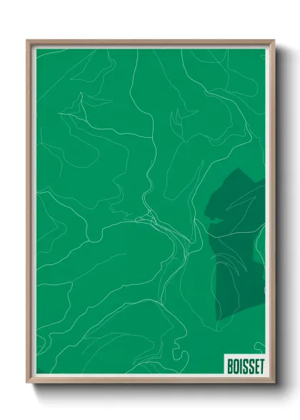 Une affiche de carte sur Boisset