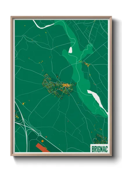 Une affiche de carte sur Brignac