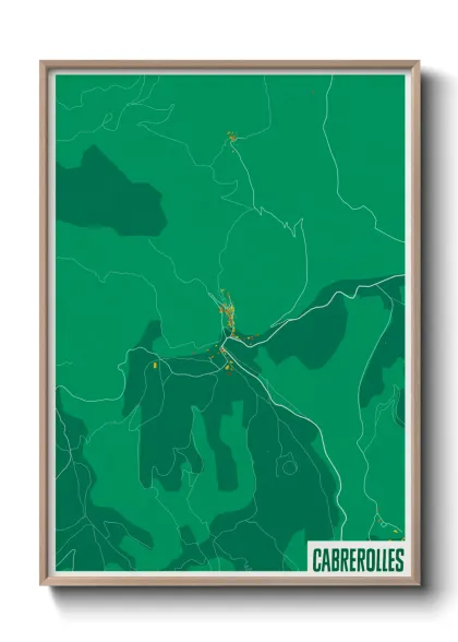 Une affiche de carte sur Cabrerolles