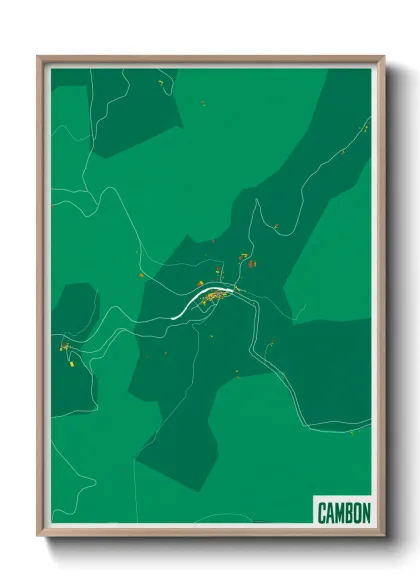 Une affiche de carte sur Cambon