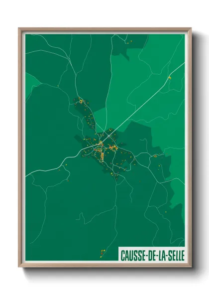 Une affiche de carte sur Causse-de-la-Selle