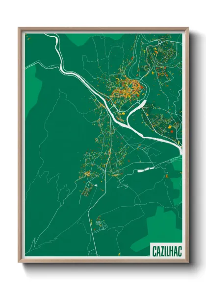 Une affiche de carte sur Cazilhac