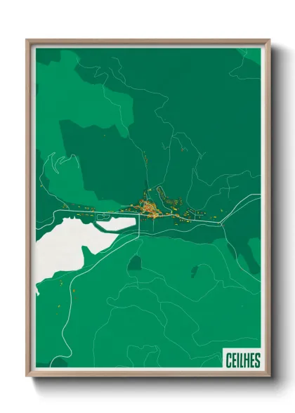 Une affiche de carte sur Ceilhes