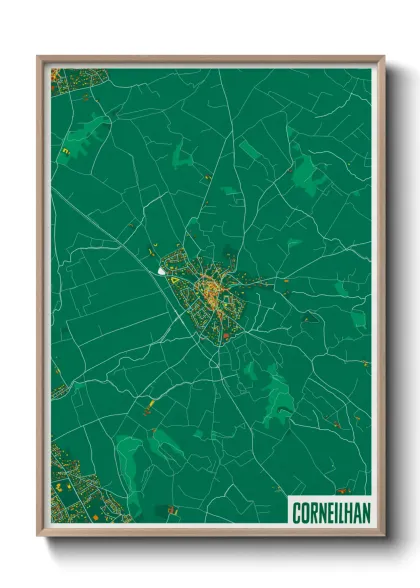 Une affiche de carte sur Corneilhan