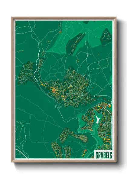 Une affiche de carte sur Grabels