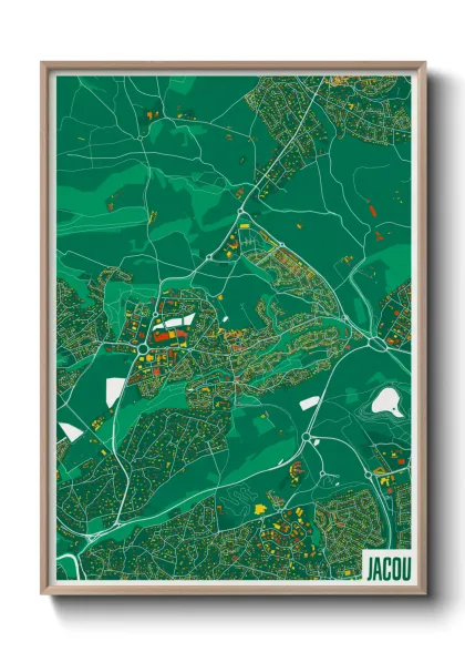 Une affiche de carte sur Jacou