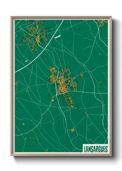 Une affiche de carte sur Lansargues