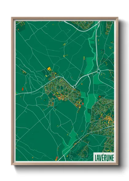 Une affiche de carte sur Lavérune