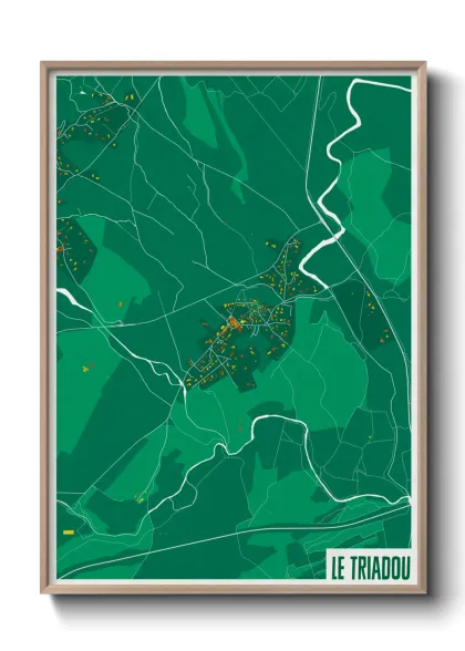 Une affiche de carte sur Le Triadou