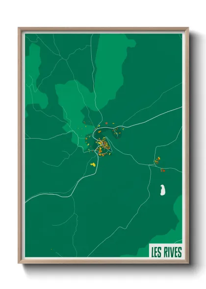 Une affiche de carte sur Les Rives