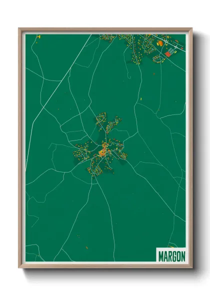 Une affiche de carte sur Margon