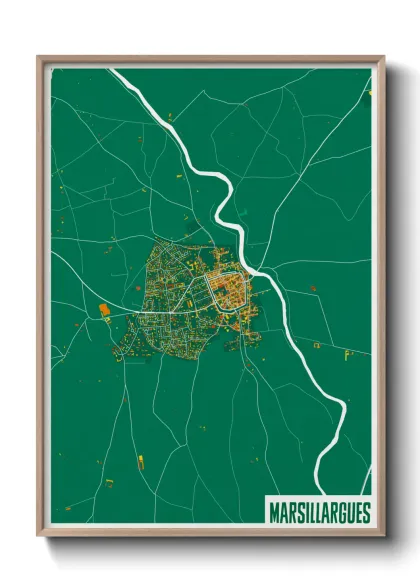 Une affiche de carte sur Marsillargues