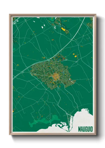 Une affiche de carte sur Mauguio