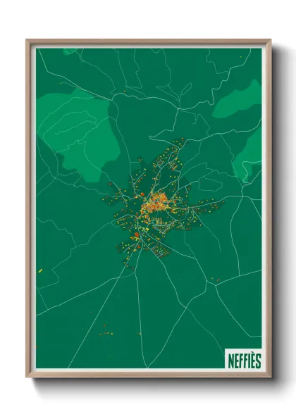 Une affiche de carte sur Neffiès