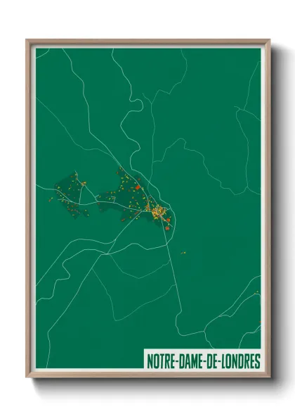 Une affiche de carte sur Notre-Dame-de-Londres