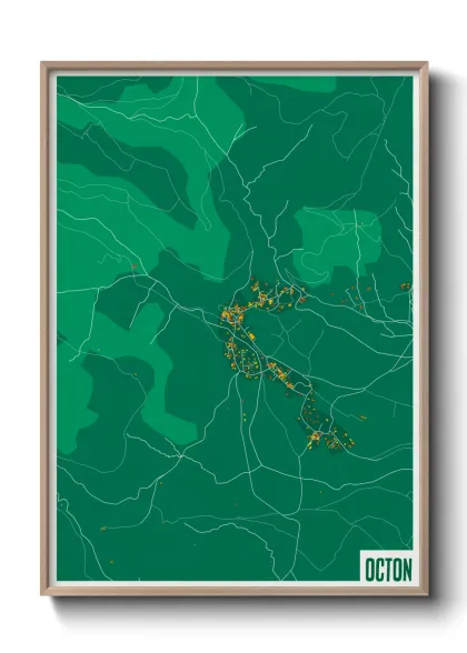 Une affiche de carte sur Octon
