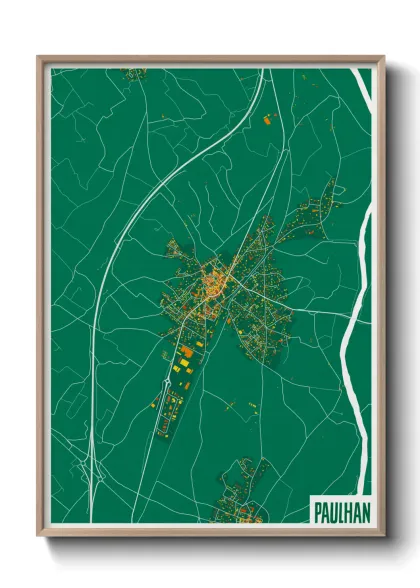 Une affiche de carte sur Paulhan
