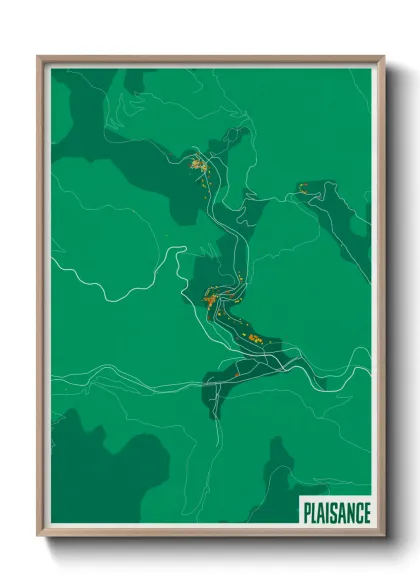 Une affiche de carte sur Plaisance