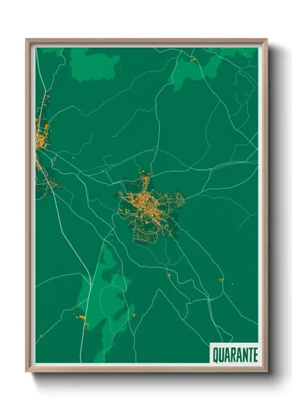 Une affiche de carte sur Quarante