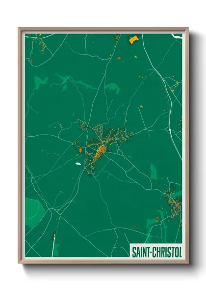 Une affiche de carte sur Saint-Christol
