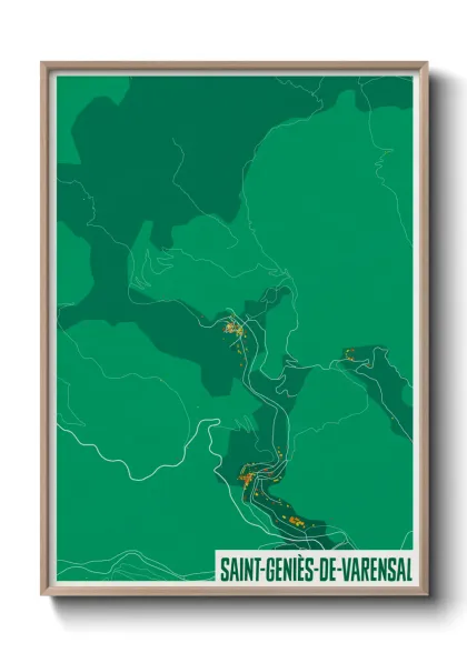 Une affiche de carte sur Saint-Geniès-de-Varensal
