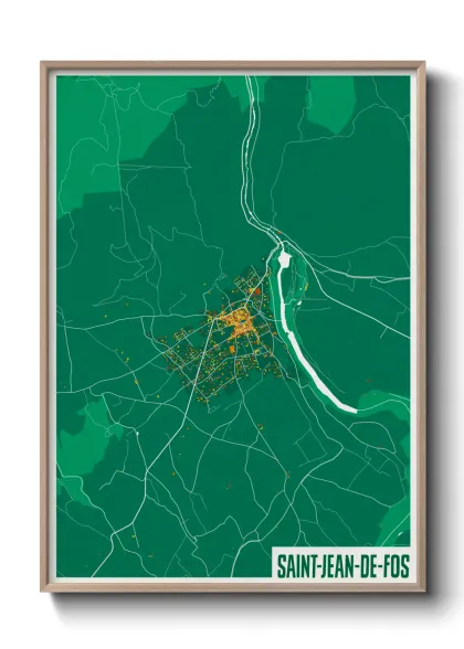 Une affiche de carte sur Saint-Jean-de-Fos