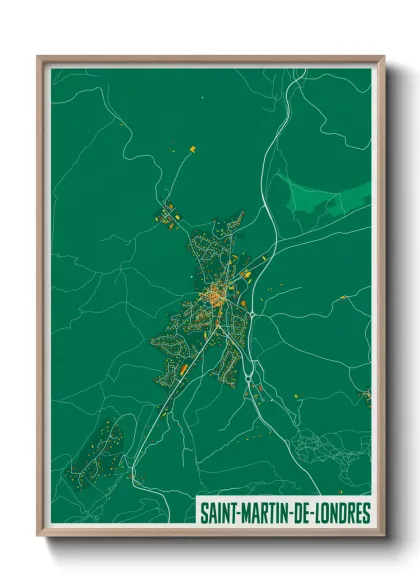 Une affiche de carte sur Saint-Martin-de-Londres