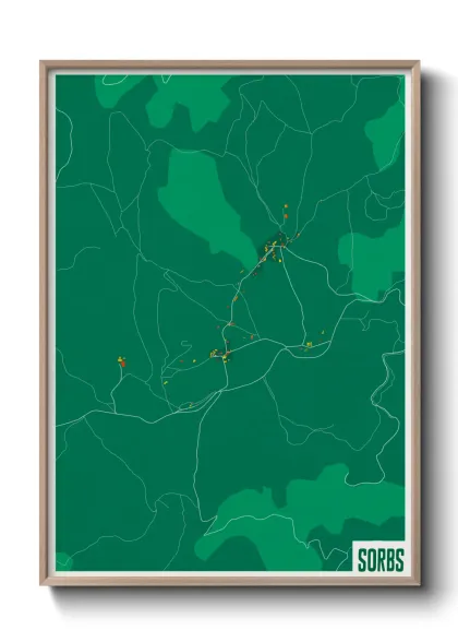 Une affiche de carte sur Sorbs