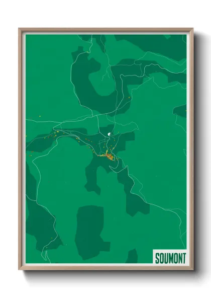 Une affiche de carte sur Soumont