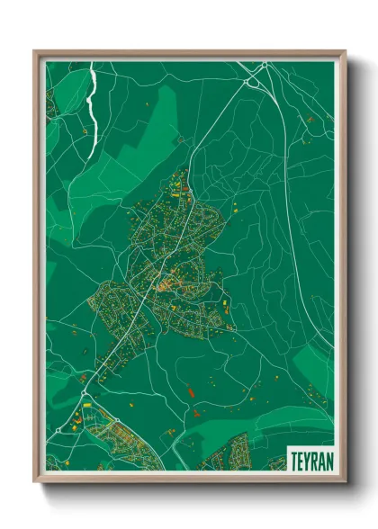 Une affiche de carte sur Teyran