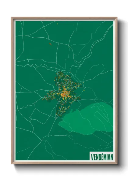 Une affiche de carte sur Vendémian