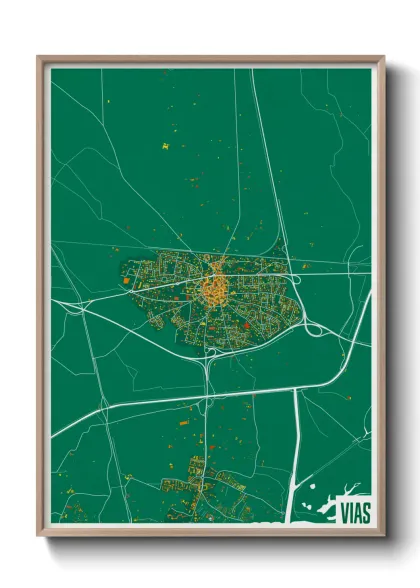 Une affiche de carte sur Vias