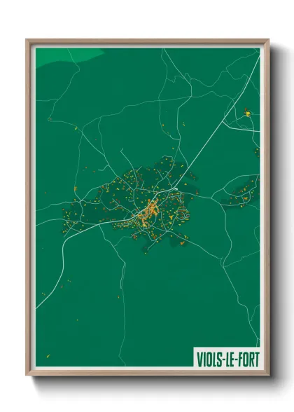 Une affiche de carte sur Viols-le-Fort